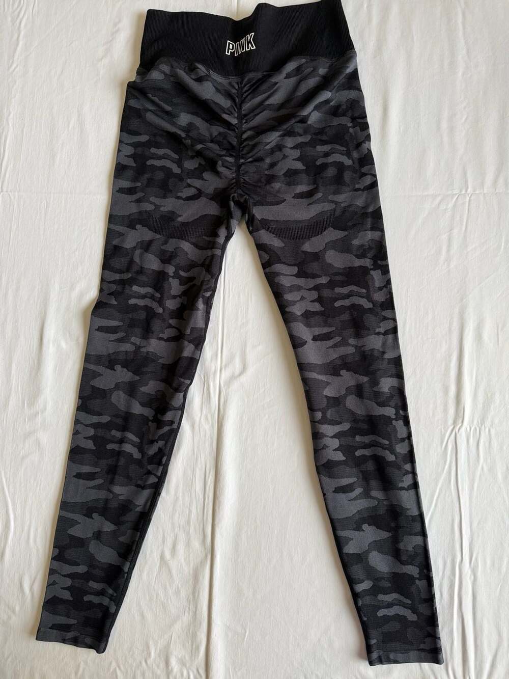 Pink VS Seamless Leggings Black Camo High Waisted Athleisure